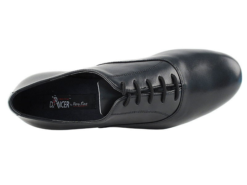 Very Fine Black Leather Men's Ballroom Dance Shoe with Extra Memory Comfort Padding to Absorb Shock 1420