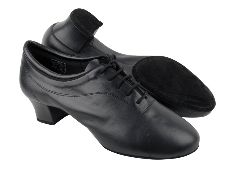 Very Fine Black Leather, Black Oxford Nubuck, or Black Patent Men's Latin Dance Shoes 9316 In Stock