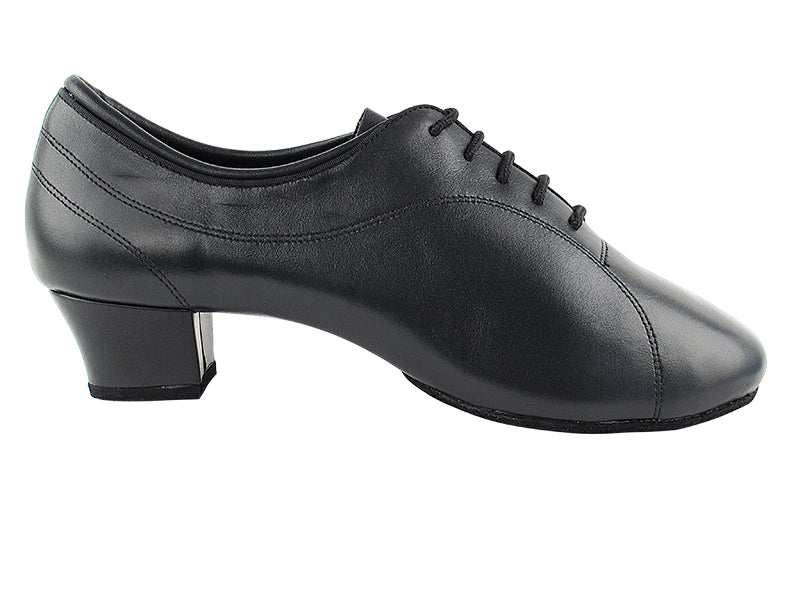 Very Fine CD9316 Black Leather, Black Oxford Nubuck, or Black Patent Men's Latin Dance Shoes