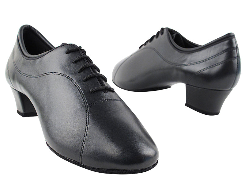 Very Fine Black Leather, Black Oxford Nubuck, or Black Patent Men's Latin Dance Shoes 9316 In Stock