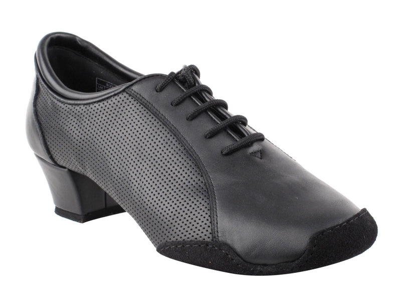 Very Fine  Leather and Black Patent Men's Latin Dance Shoes 9319