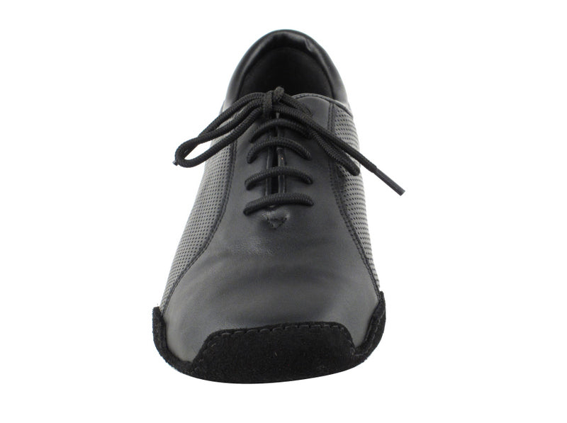 Very Fine  Leather and Black Patent Men's Latin Dance Shoes 9319