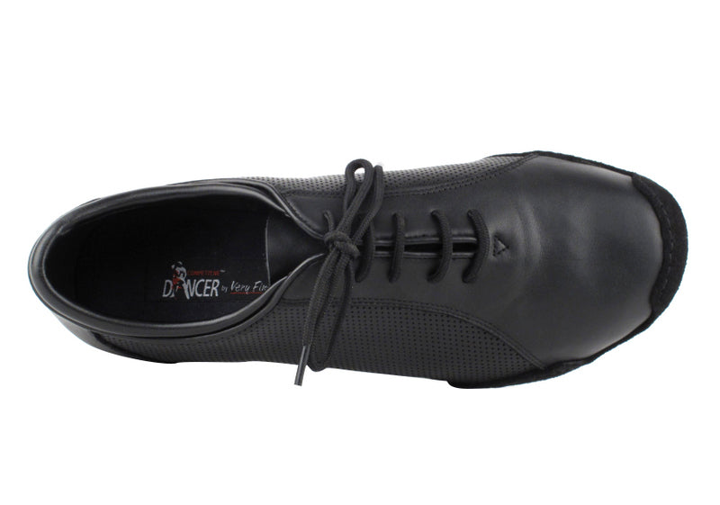 Very Fine CD9319 Available in Black Perorated Leather and Black Perorated Patent Men's Latin Dance Shoes
