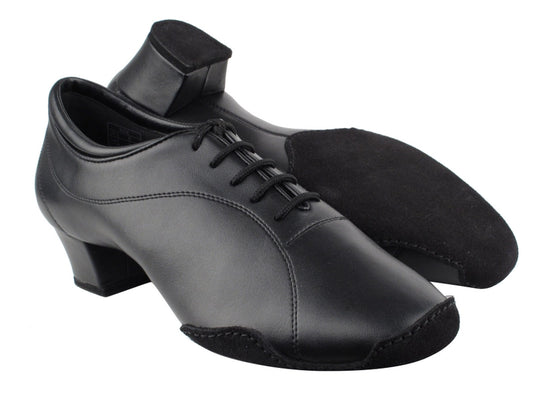 Very Fine CD9321 Black Leather Non-slip Insole Made with Certified Nano-Fiber Men's Latin Dance Shoes