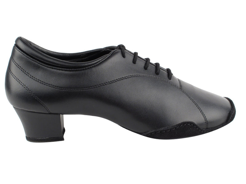 Very Fine Black Leather Men's Latin Dance Shoes 9321 In Stock