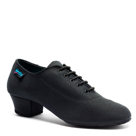 International Dance Shoes IDS Heather Split-Sole Black Lycra Teaching and Practice Shoe in Stock