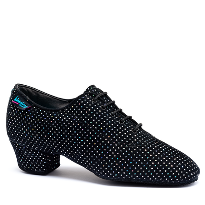 International Dance Shoes IDS Heather Black Silver Hologram