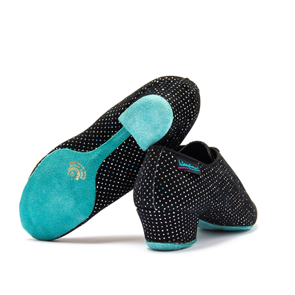 International Dance Shoes IDS Heather Black Silver Hologram