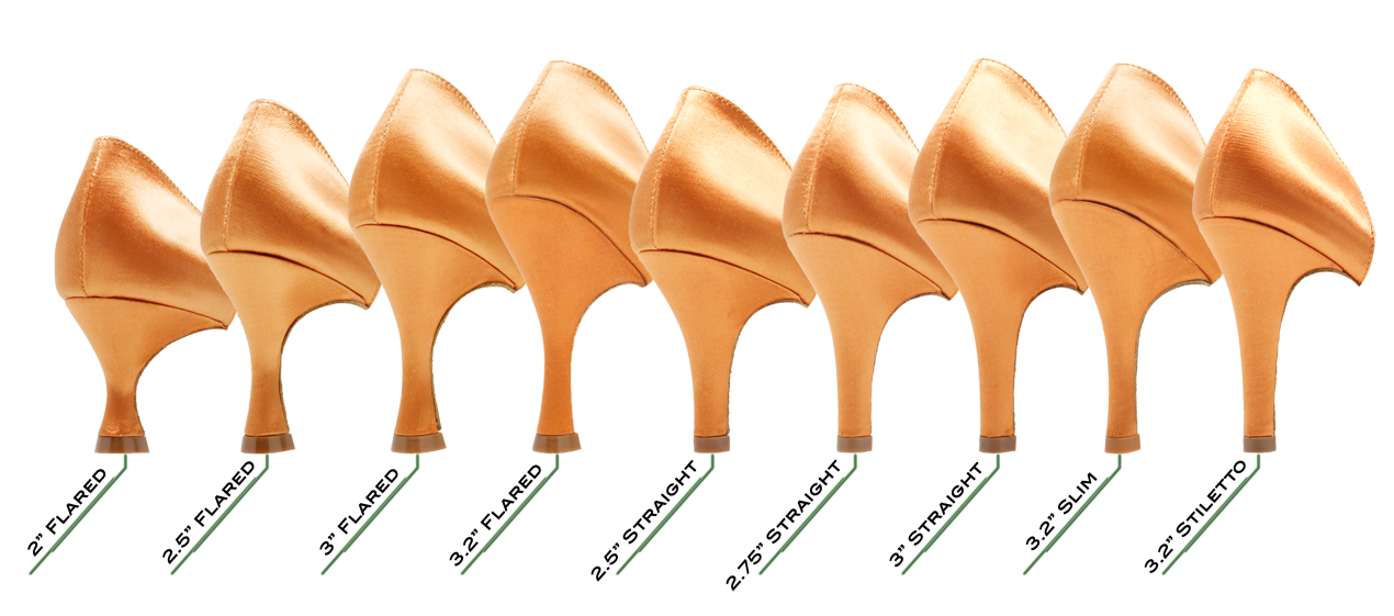 Heel Height Chart of Ray Rose with Inches and Styles