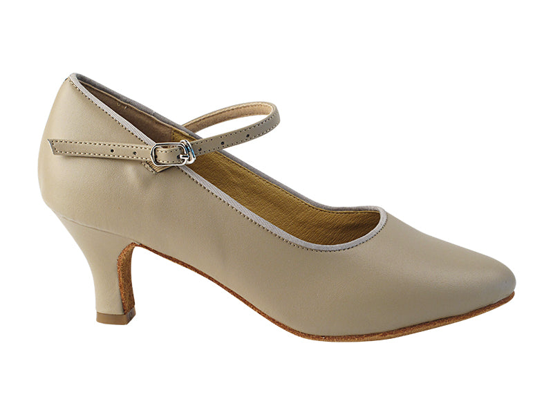 Very Fine SERA5522 Leather Standard Ballroom Shoe with Single Strap Available in Beige Brown, Black, and Beige
